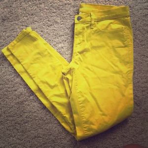 Loft Modern skinny yellow jeans